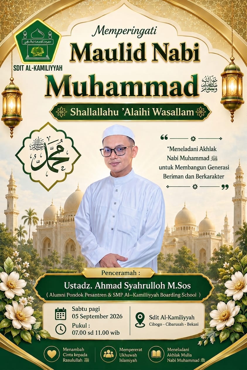 Undangan Maulid Nabi Muhammad SAW SDIT Al Kamiliyyah Tahun 2026